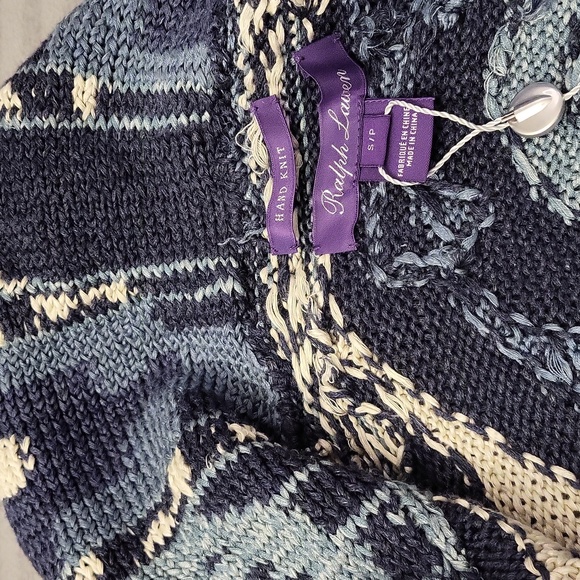 New Ralph Lauren Women's Silk-Linen Shawl Collar Cardigan - Picture 8 of 10